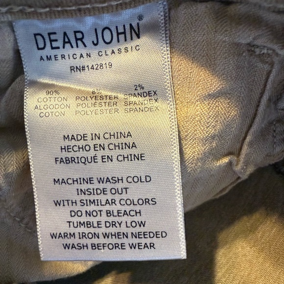 Dear John Gisele High Rise Skinny Jeans color Biscotti size 26 - Picture 9 of 9